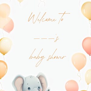 Customizable Baby Shower Poster, Instant Download, Printable Decor