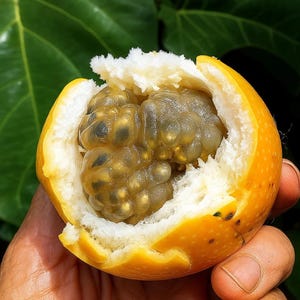 10 Sweet Granadilla Yellow Passion Fruit Seeds (Passiflora ligularis) – Exotic Tropical Vine