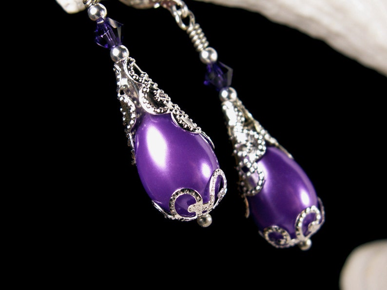 Purple Pearl Amethyst Earring Purple Pearl Amethyst Earring
