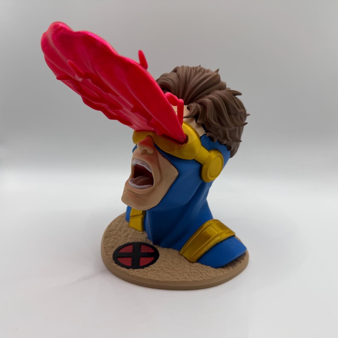 Cyclopsus 3D Printed Optic Blast - Mini Mutant Leader: 50% Scale Cyclops Display ...