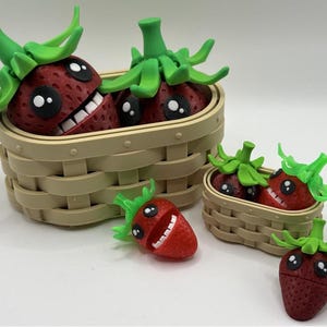 Lil Barry - The 3D Printed Articulated Strawberry with Basket