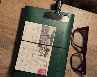 A5 A6 Trifold Travel Journal Cover | Refillable | Charms included