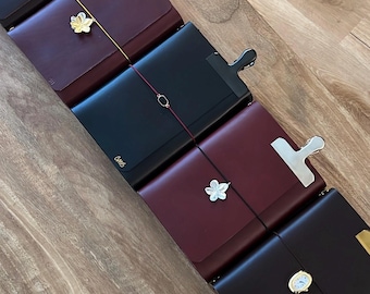 Handcrafted Vegetable Tanned Leather Trifold Journal – Refillable Travel Cover, Notebooks Included