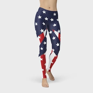 Womens American Flag Leggings