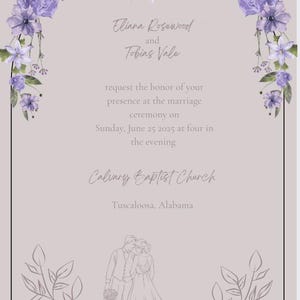 Hochzeitseinladungsschablone und Menüblumenmusiktorte