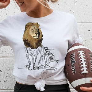 Detroit Lions Football T-Shirt | Cute Detroit Tee | Unisex Fan Shirt