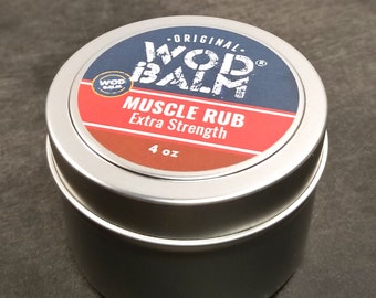 Extra Strength 4 oz WOD Balm Muscle Rub | "High Intensity" Size | 100% All Natural Relief for Sore Muscles | Natural Icy Hot | No Petroleum