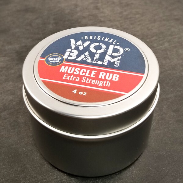 Extra Strength 4 oz WOD Balm Muscle Rub | "High Intensity" Size | 100% All Natural Relief for Sore Muscles | Natural Icy Hot | No Petroleum