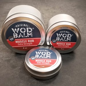 Extra Strength 4 oz WOD Balm Muscle Rub High Intensity Size 100% All Natural Relief for Sore Muscles Natural Icy Hot No Petroleum image 2