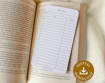 Marque-page TBR imprimable | Marque-page Tbr Tracker | Liste Tbr | Suivi de livre | Suivi de lecture | Journal de lecture | Cadeau club de lecture | Cadeau lecture