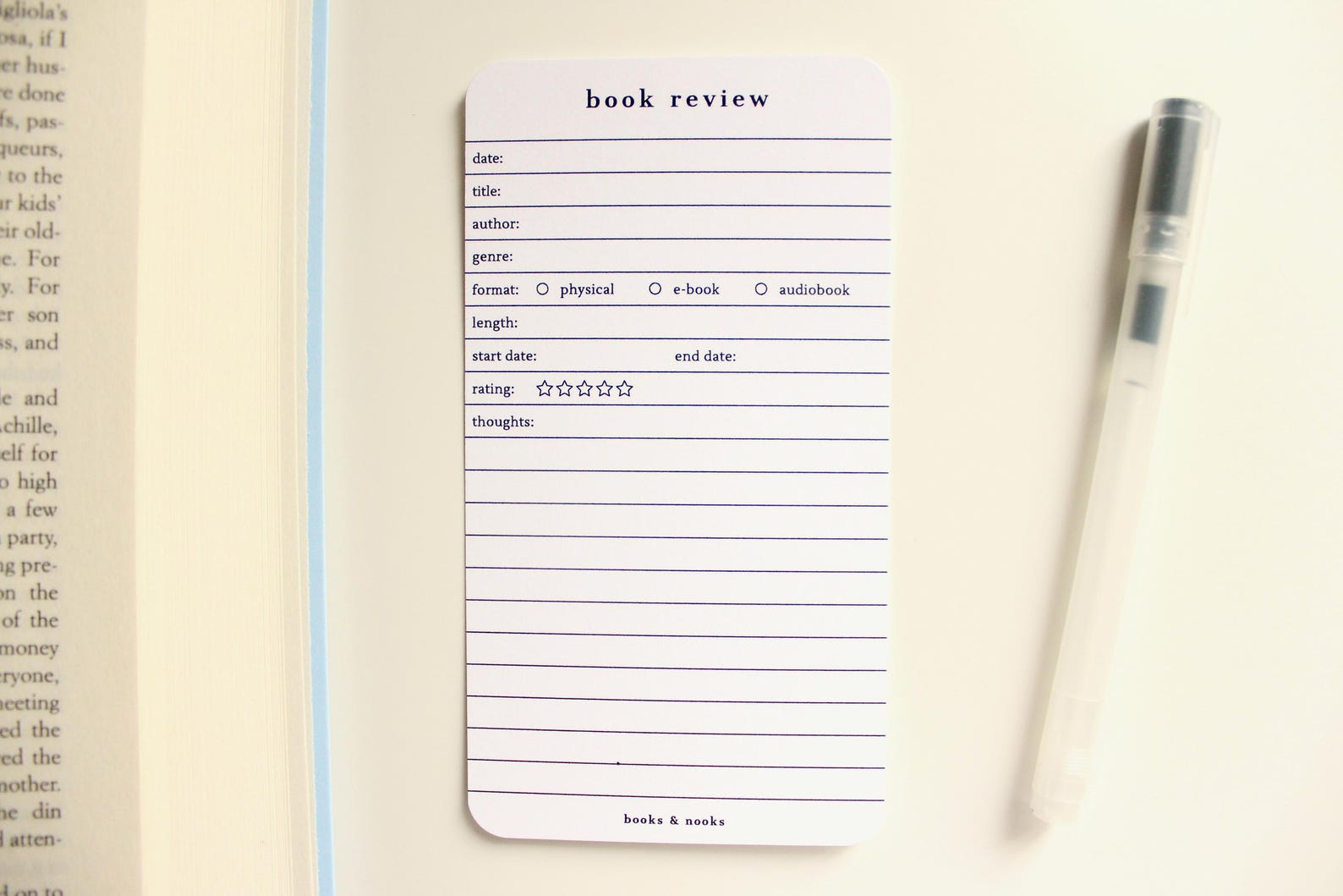 Printable Book Review Bookmark V2 | Book Rating | Note Taking | Reading ...