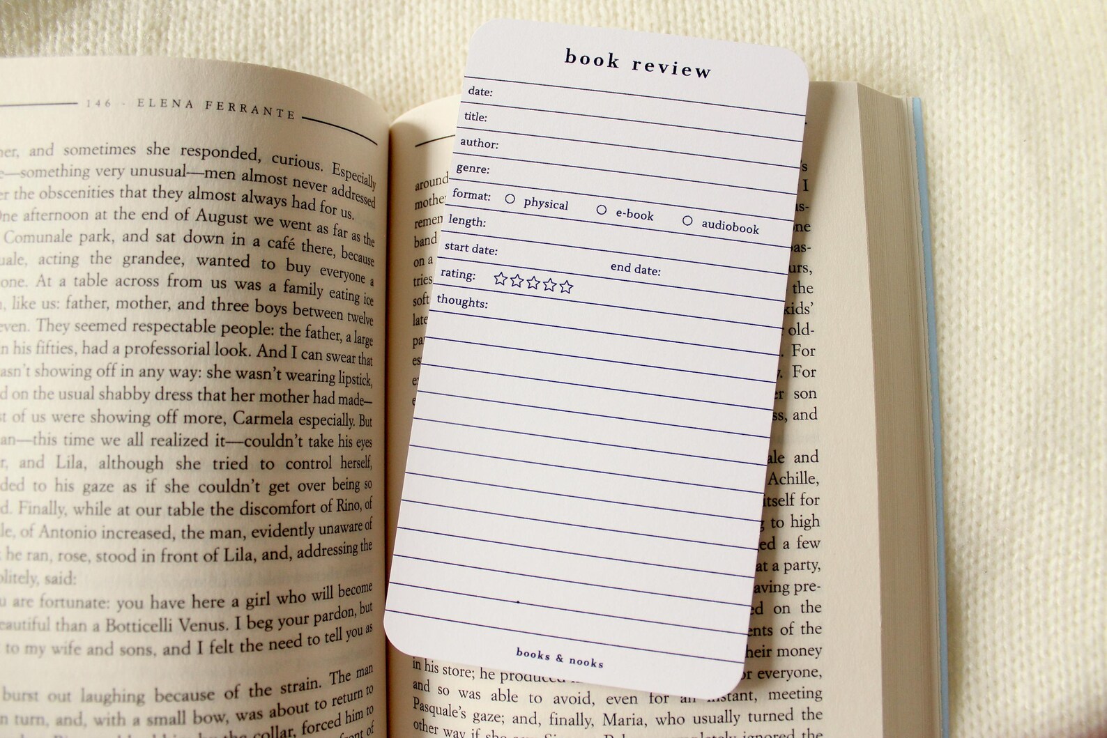 Printable Book Review Bookmark V2 | Book Rating | Note Taking | Reading ...