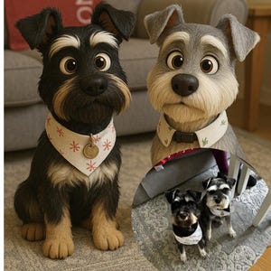 Custom Pixar-Style Pet Portrait | Cartoon Dog or Cat Drawing | Digital Pet Memorial Gift | Personalized Animal Art
