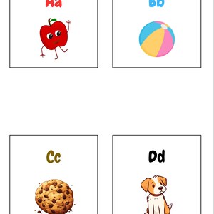 Meus primeiros cartões do alfabeto: Flashcards do alfabeto para crianças | Cartões de aprendizagem digitais ou imprimíveis de A a Z