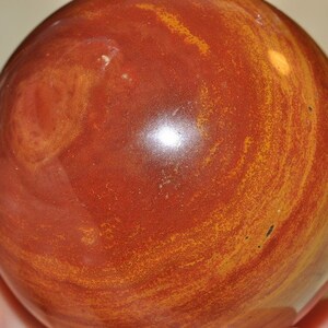 54mm &quot;The Planet Ring/Individual Selected&quot;~Agatized PETRIFIED WOOD AGATE Sphere Ball // Palm Stone / Display Specimen - N1350