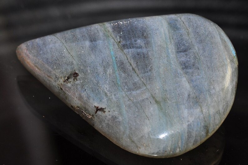 L0788 35x49mm Luminescent-Fiery Blue LABRADORITE SPECTROLITE XL High-Domed Designer-Cut Cabochon Pendant