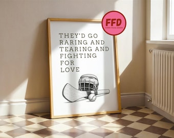 Letra da música de Killeagh - Presente para fãs de hurling, camogie e GAA da Irlanda (disponível em A4 e A3)