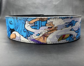 Cintura da sollevamento pesi Luffy One Piece: cintura con leva in pelle personalizzata