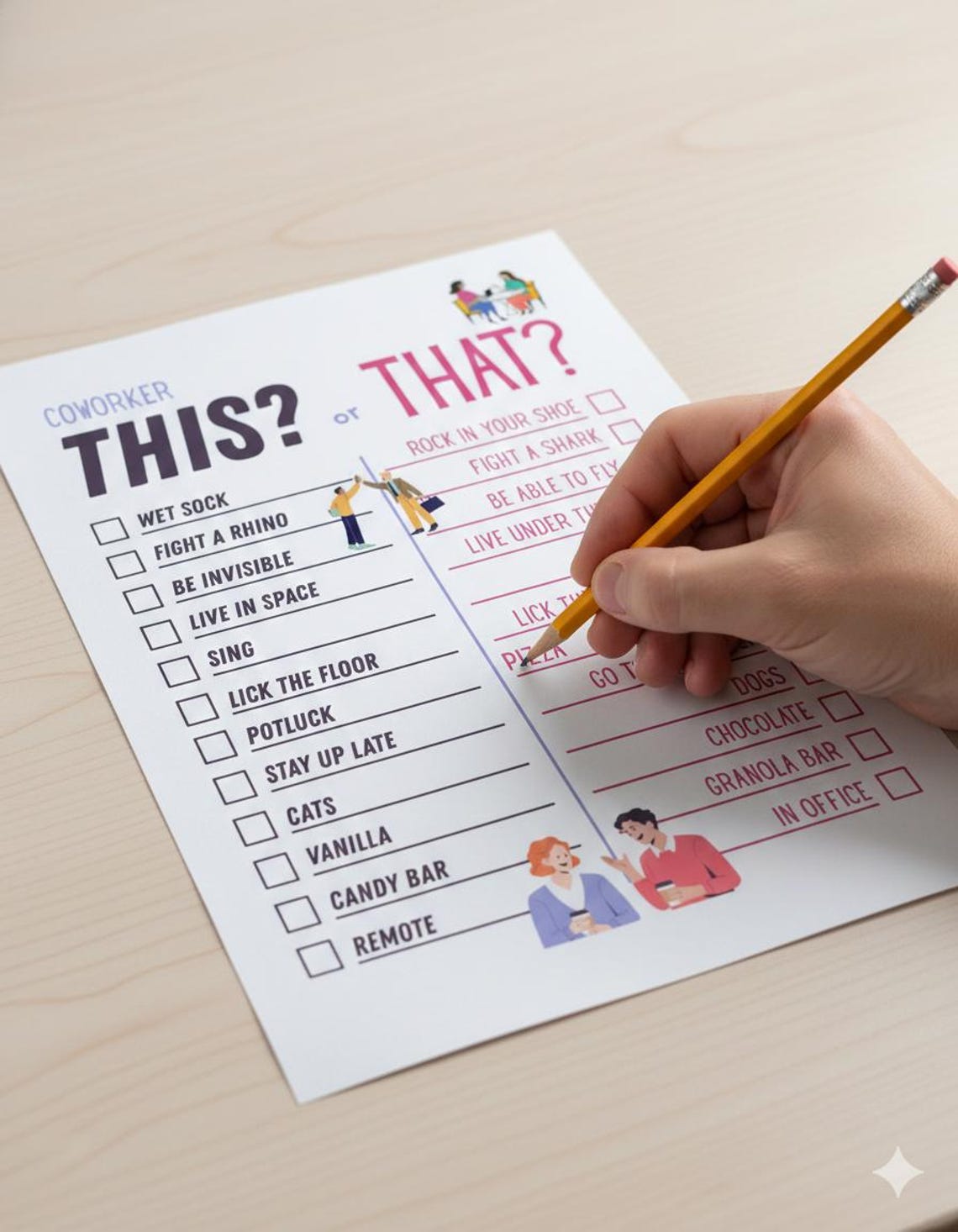 Coworker This or That Game for Office Parties | Work Icebreaker Game - Etsy