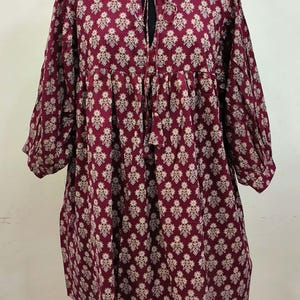 Boho Cotton Midi dress, long Maxi Dress for Women, block print kurti , Vacation Dress, boho dress, Beach dress, summer dress Gift for her