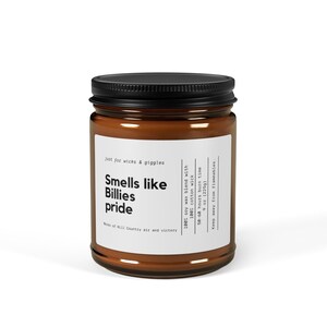 Billies Pride | Candle | Scented Candle | Gift for Her | Soy Candle | Funny Candle Gift | Sports Fan Gift