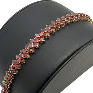 Ross-Simons 18.00 Ct. T.w. Ruby Heart Tennis Bracelet – 18kt Gold