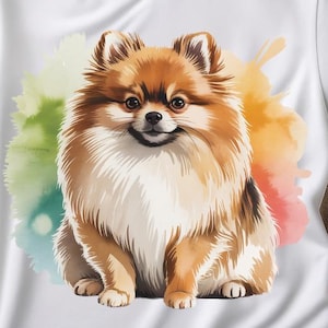 Clipart chien de Poméranie PNG de haute qualité à l'aquarelle : cool, mignon, bricoleur ! (Téléchargement numérique) - Parfait pour les créations de cartes et de papier, lot de cliparts