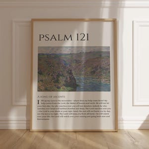 Psalm 121 Printable Wall Art | Bible Verse Digital Download | Christian Home Decor