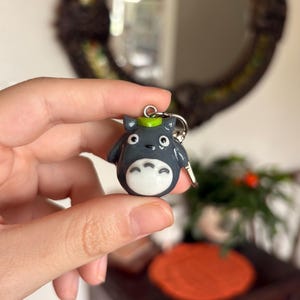 totoro handmade polymer clay keychain charm