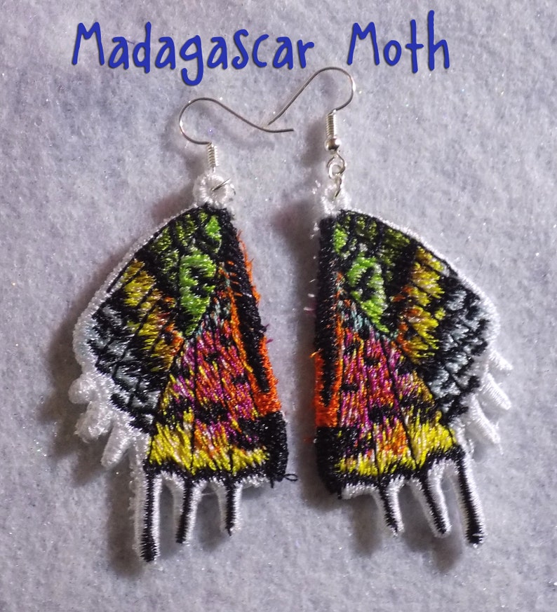Embroidered Wing Earrings great Valentine's, Mother's Day & Birthday Gifts image 9