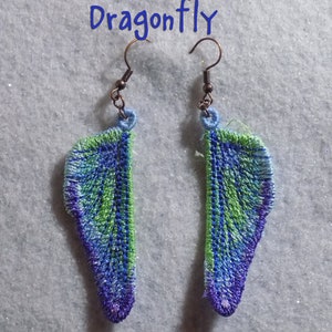 Embroidered Wing Earrings great Valentine's, Mother's Day & Birthday Gifts image 8