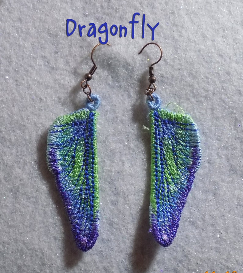 Embroidered Wing Earrings great Valentine's, Mother's Day & Birthday Gifts image 8