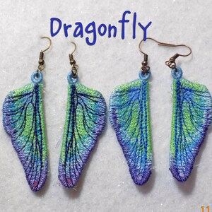 Embroidered Wing Earrings great Valentine's, Mother's Day & Birthday Gifts image 5