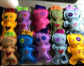 Voodoo Doll / Pincushion (Embroidered Stuffies, 7.5" - 8" tall)