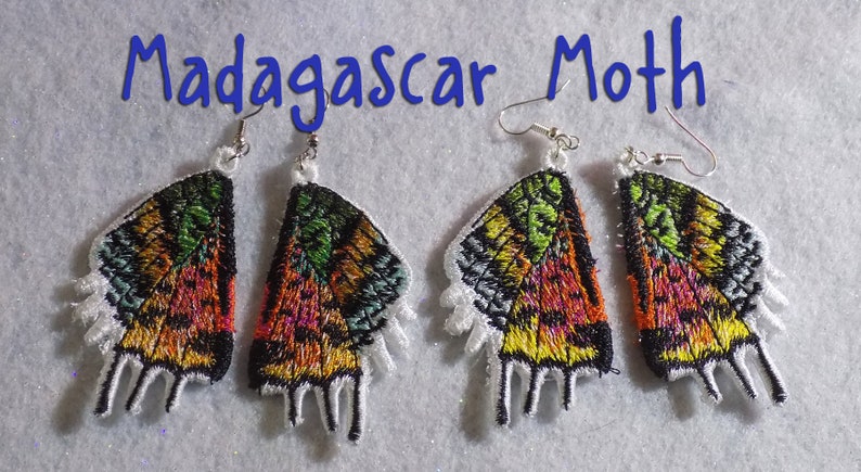 Embroidered Wing Earrings great Valentine's, Mother's Day & Birthday Gifts image 6