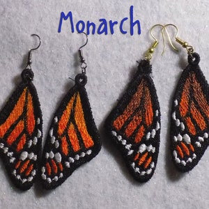 Embroidered Wing Earrings great Valentine's, Mother's Day & Birthday Gifts image 7