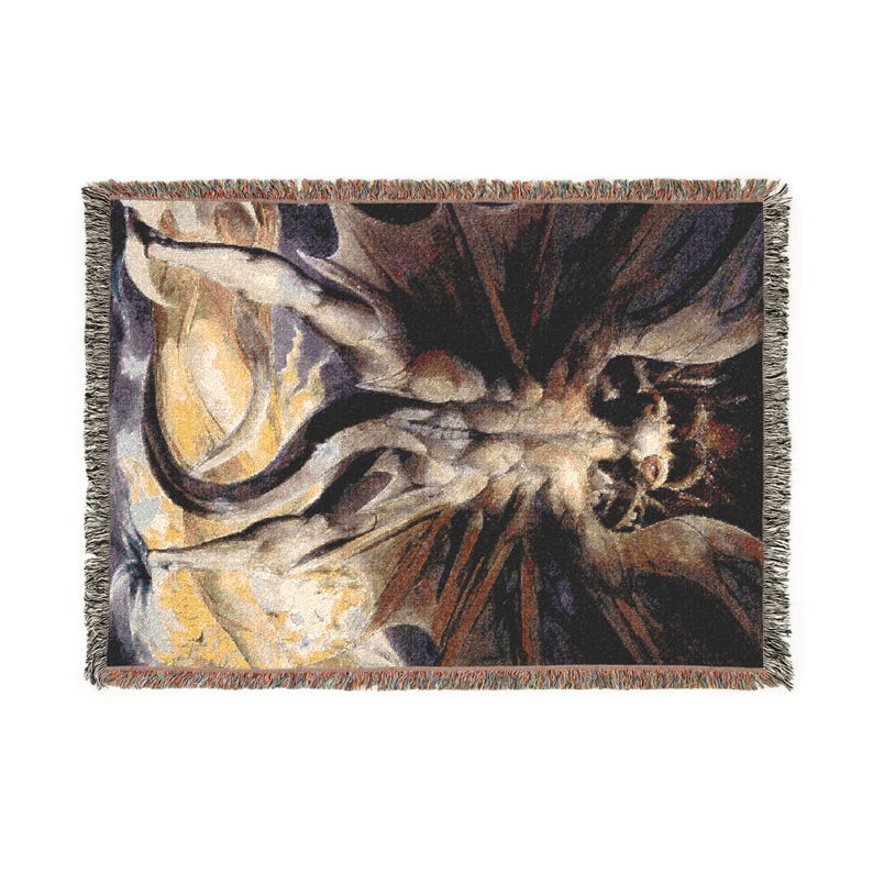 El gran dragón rojo, tapiz tejido, acuarela de William Blake, Libro del Apocalipsis. imagen 8
