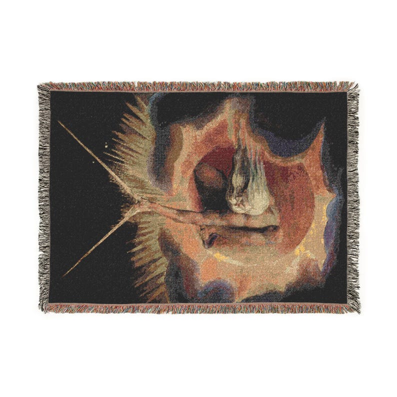 El Anciano de los Días, Manta de Tapiz Tejida, William Blake, 1794, Tapiz Visionario para Pared imagen 8