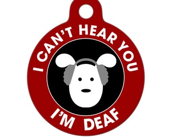 deaf dog collar tag