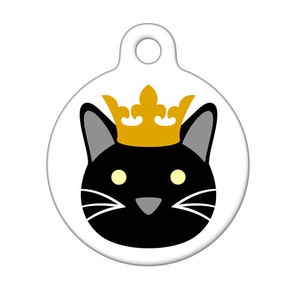 Pet ID Tag - Your Majesty Black Cat