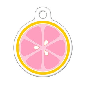 Pet ID Tag - Grapefruit Slice