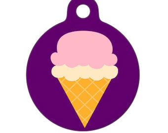 Pet ID Tag - Ice Cream Cone