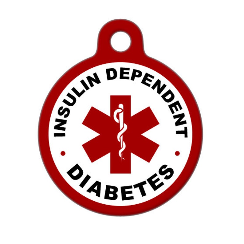 Medical ID Tag Insulin Dependent Diabetes Medical Alert Etsy Canada
