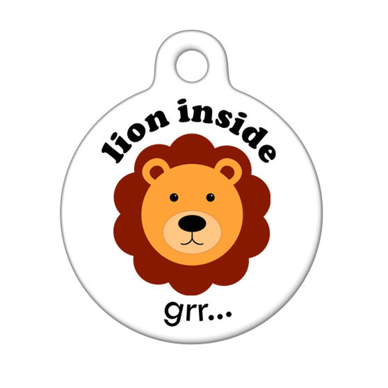 Pet ID Tag Lion Inside image 1