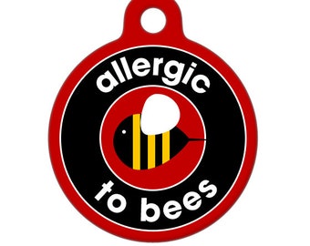 Medical ID Tag - Allergic to Bees - Medical Pet ID Tag
