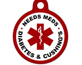 Medisch identiteitsbewijs: medische waarschuwing nodig, medicatie nodig, diabetes en Cushing