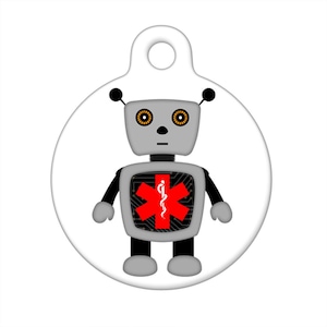 Medical ID Tag - Robot Medical Alert