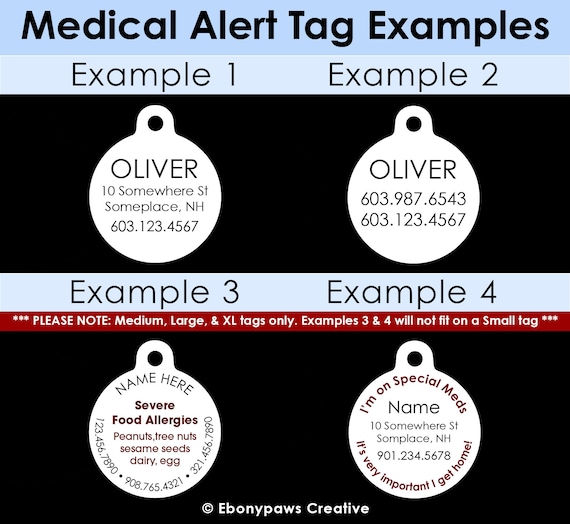Pet medical alert tags hotsell
