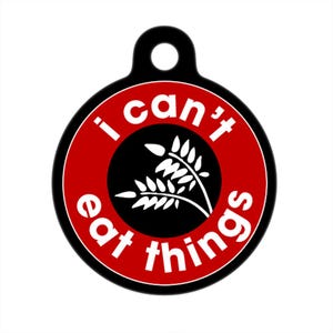 Medical ID Tag - I Can&#39;t Eat Things, Gluten - Food Allergies Medical Alert