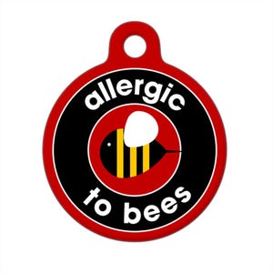 Medical ID Tag - Allergic to Bees - Medical Pet ID Tag